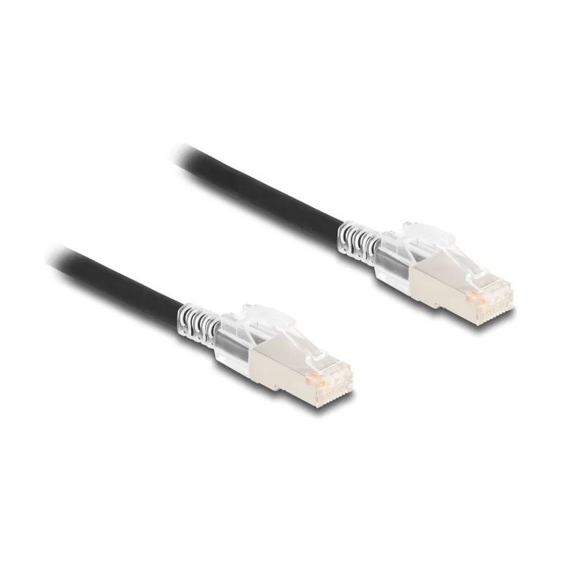 Delock Cable de red RJ45 Cat.6A S/FTP con juego de clips de seguridad