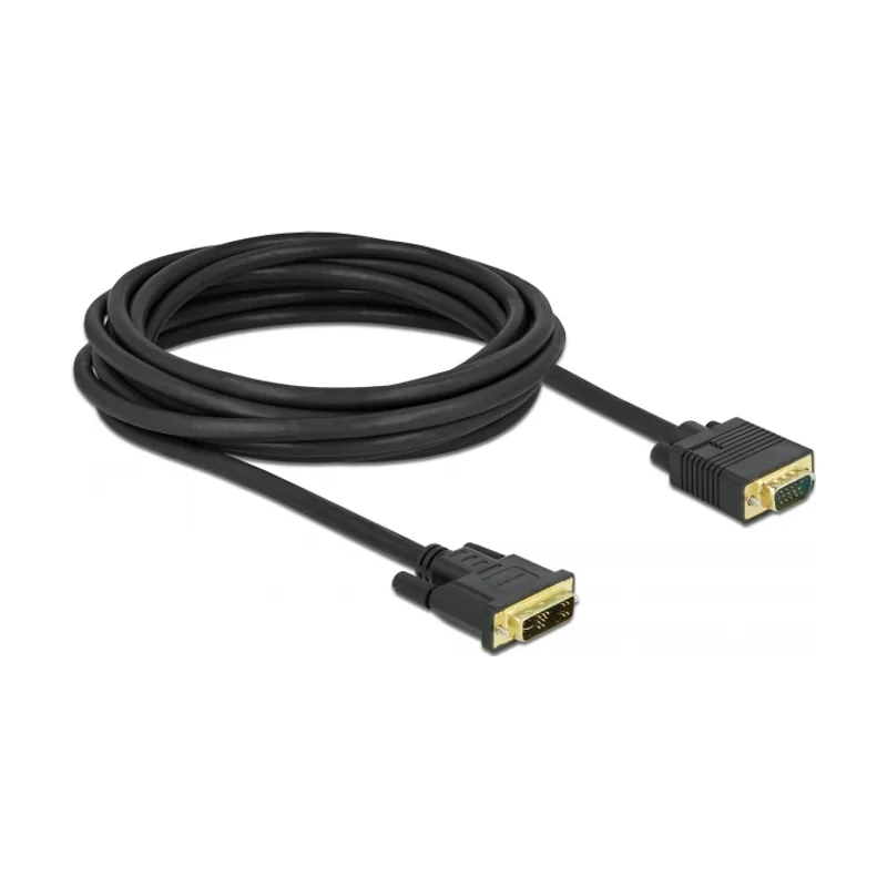 Delock Cable DVI 12+5 macho a VGA macho 5 m