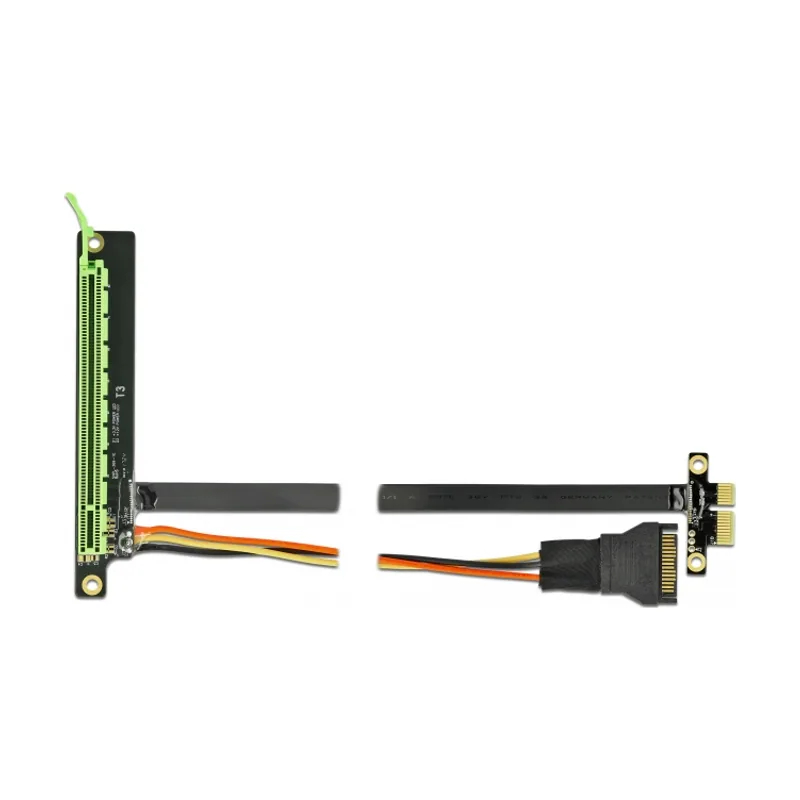 Tarjeta Riser PCI Express x1 a x16 con cable flexible de 80 cm