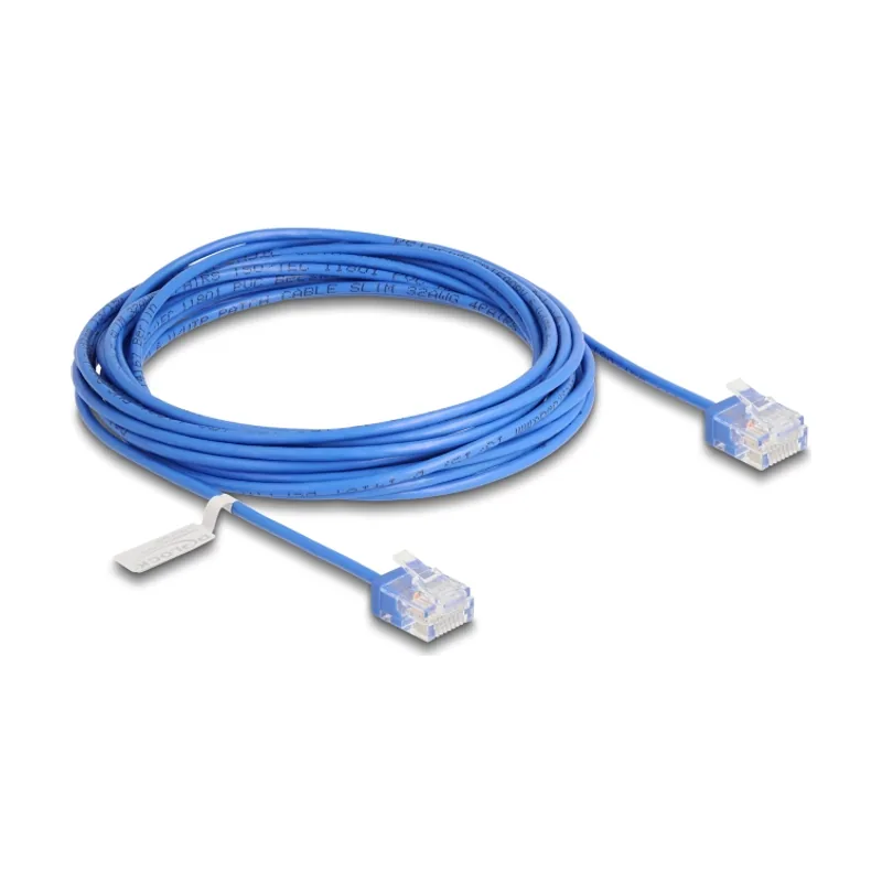 Delock Cable de red RJ45 Cat.6 UTP Ultra Slim 5 m azul con enchufes cortos