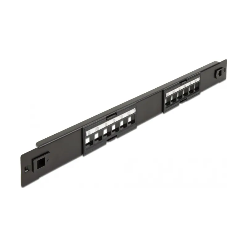 Delock Panel de conexión Keystone de 19" y 12 puertos sin herramientas