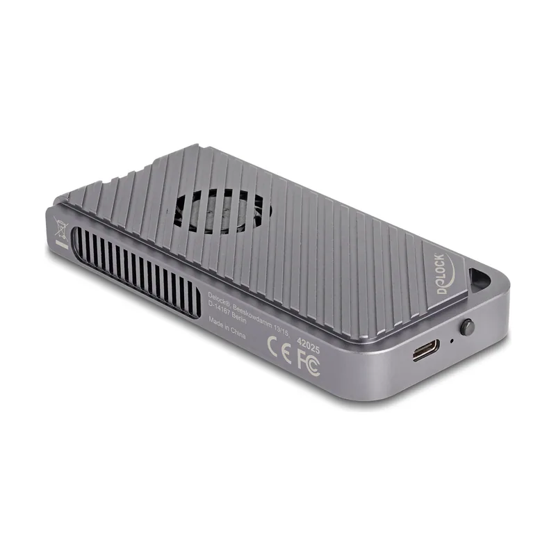 42025 caja para disco duro externo Caja externa para de estado sólido SSD Gris M.2