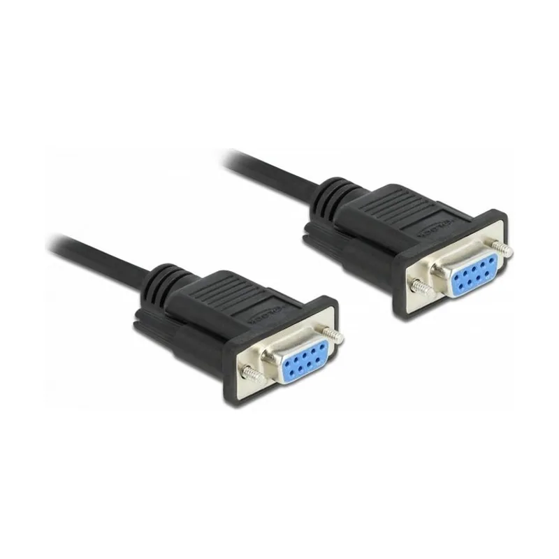 Delock Cable serie RS-232 D-Sub9 hembra a hembra de modem nulo 5 m