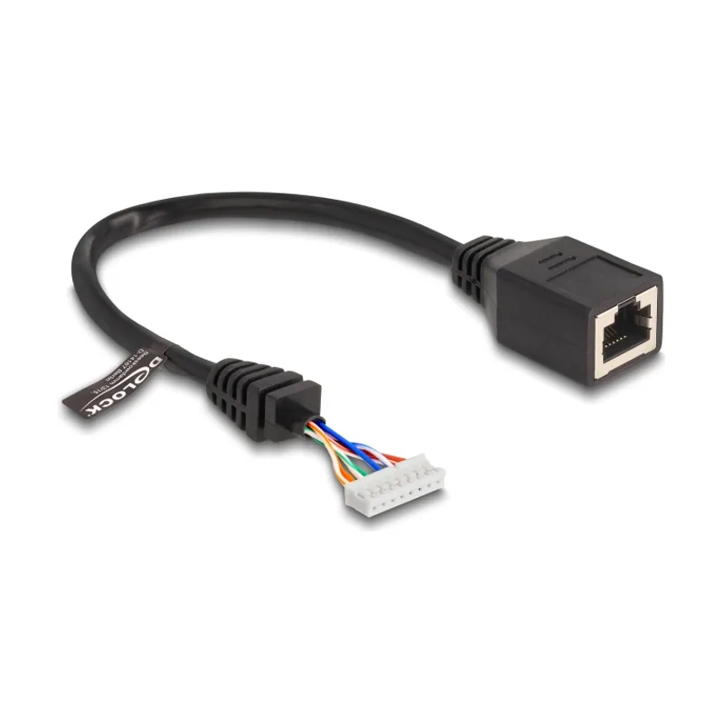 Delock Cable RJ45 hembra a conector hembra 2,00 mm 8 pines Cat.5e 23 cm