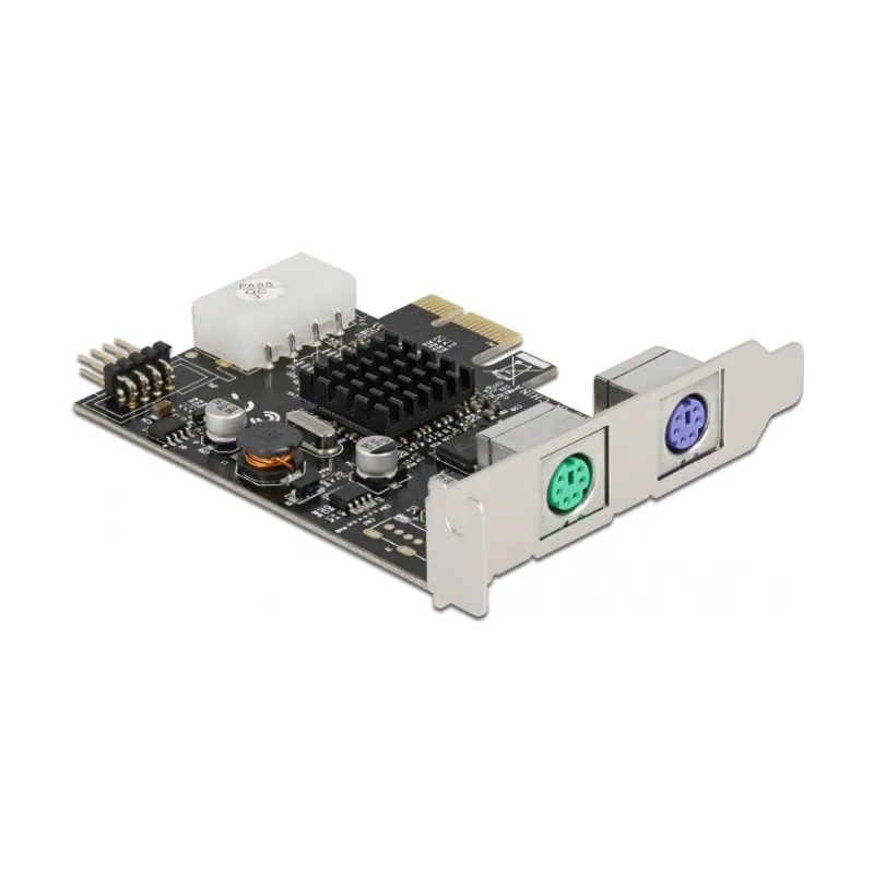 Delock Tarjeta PCI Express x1 a 2 x PS/2 y cabezal de pines USB