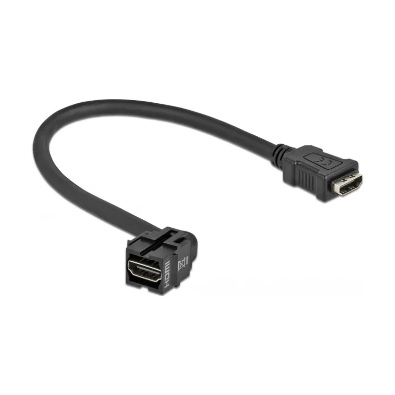 Módulo Keystone HDMI hembra 250° > HDMI hembra con cable