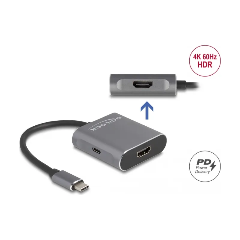 Delock Divisor USB Type-C modo DP Alt a 2 x HDMI MST con USB Type-C PD