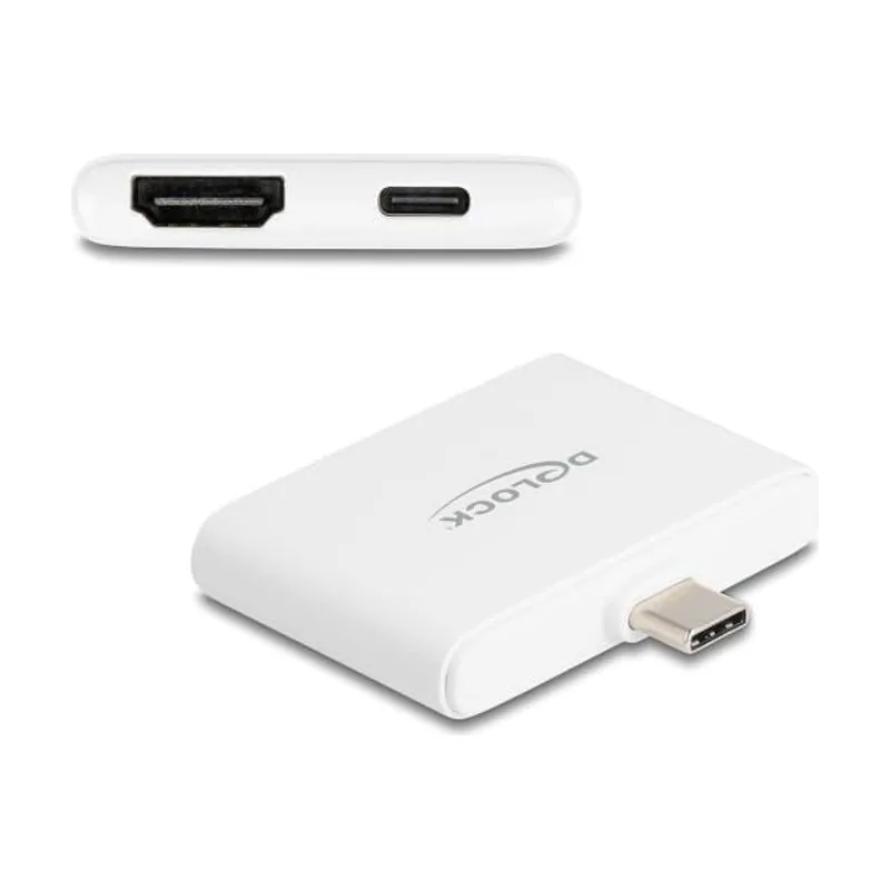 Delock Adaptador USB Type-C™ a HDMI 4K 60 Hz y USB Type-C™ de datos + PD 94 W