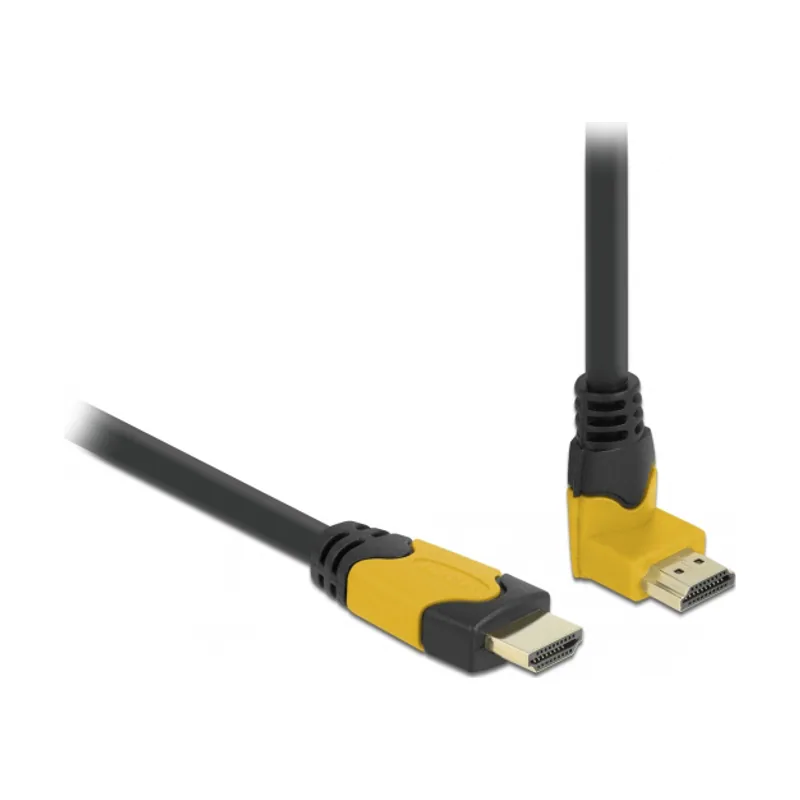 Delock Cable High Speed HDMI macho recto a macho 90° hacia arriba en ángulo 48 Gbps