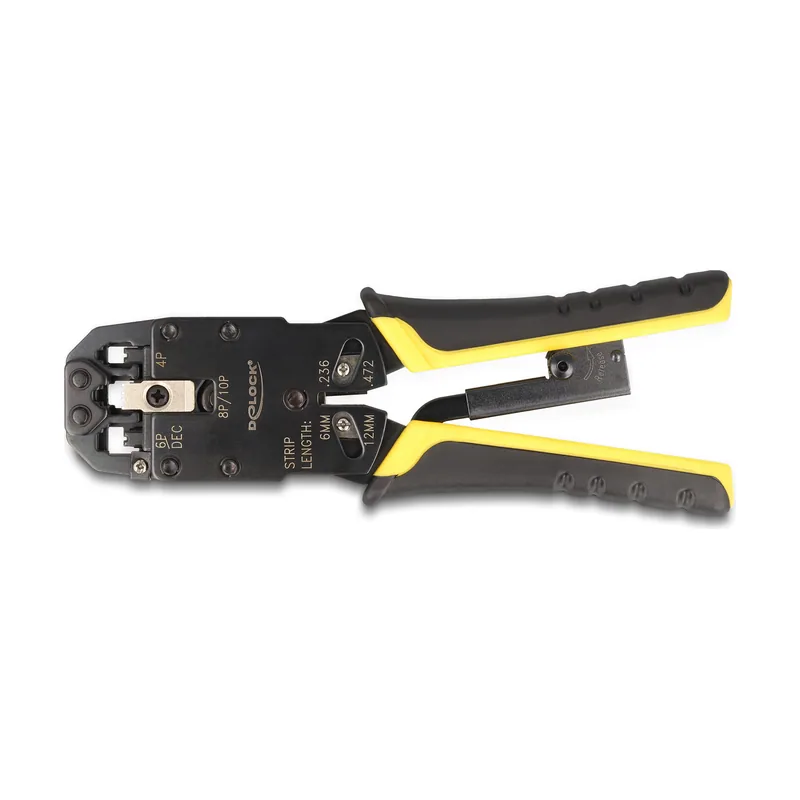 Delock Herramienta de crimpado universal con pelacables para enchufes modulares 10P RJ50