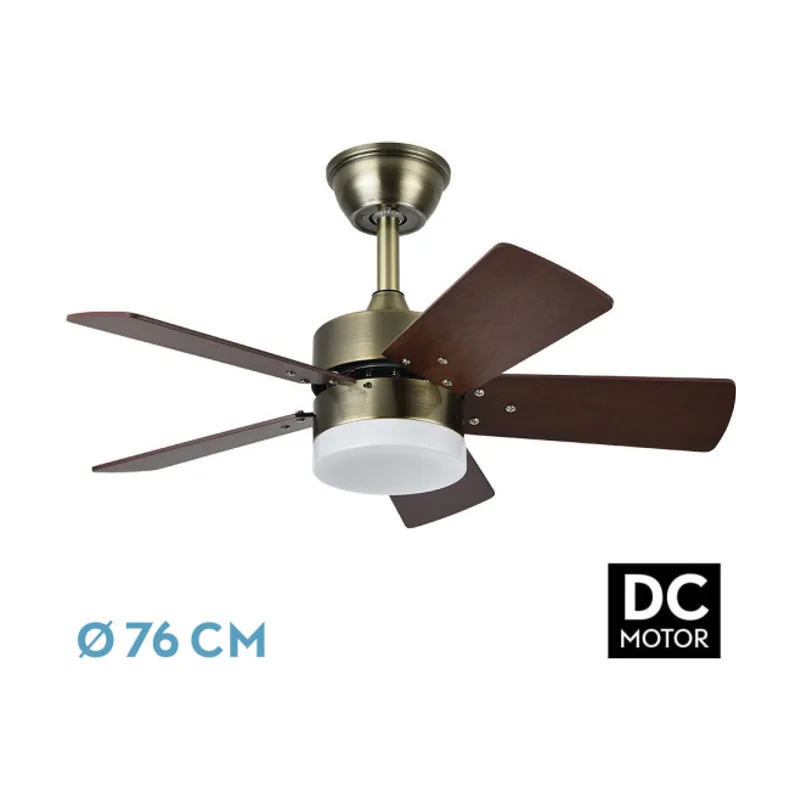 Abrila dc marta 36w cuero 5 aspas rev. cerezo/nogal 41x76d 3060lm c remoto