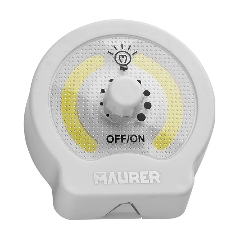 Maurer Linterna LED Armario Dinmerable A Pilas 3 AAA 220 Lumenes Con Iman