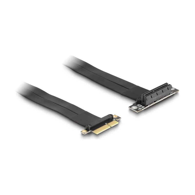 Delock Tarjeta elevadora PCI Express x4 macho a ranura x4 con ángulo de 90° con cable 60 cm