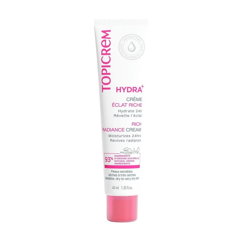 Topicrem HYDRA+ crema hidratante iluminadora rica 40 ml