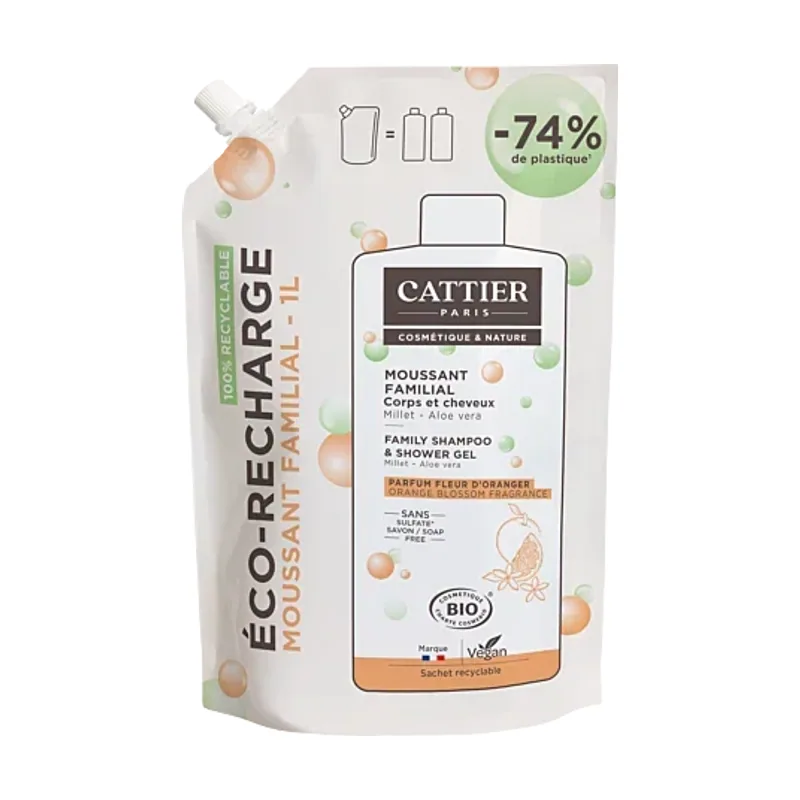 Moussant Familial Millet-Aloe Vera 1 L Recarga