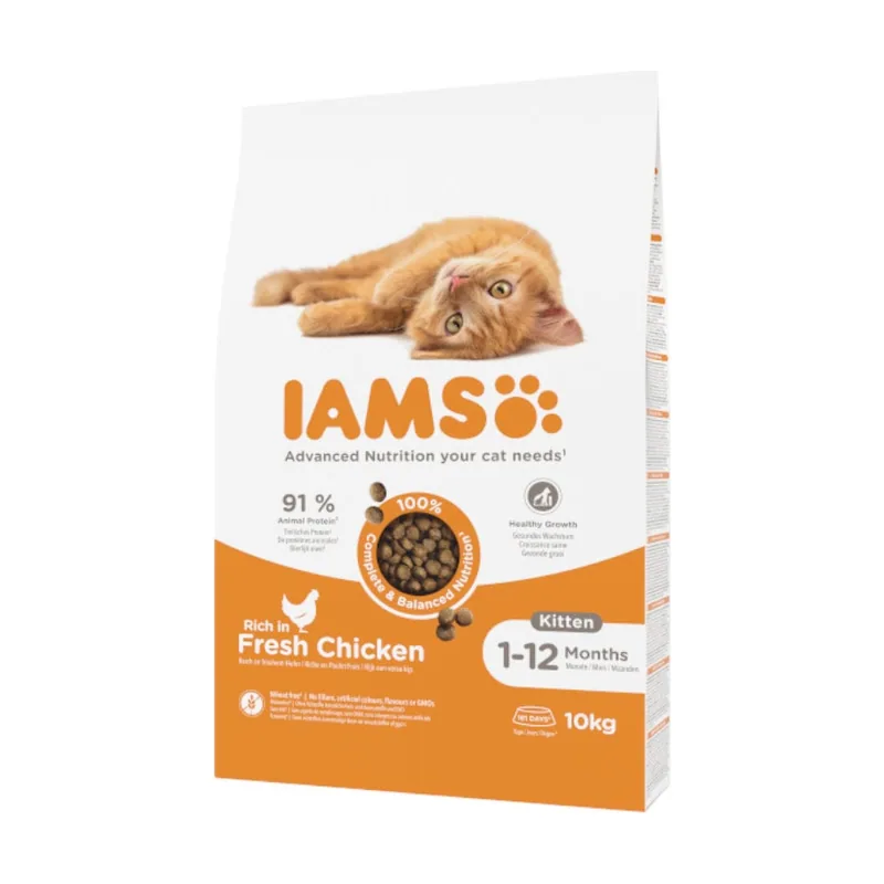 Iams 10 kg Kitten&Junior Pollo pienso