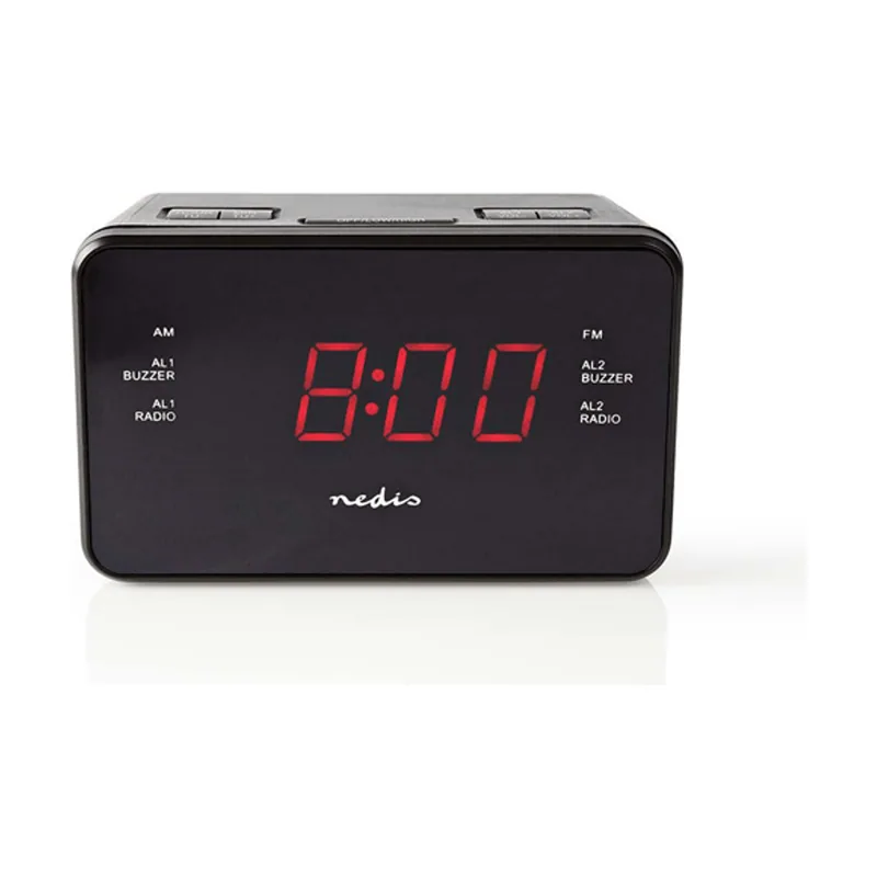 Nedis Radio Reloj CLAR002BK