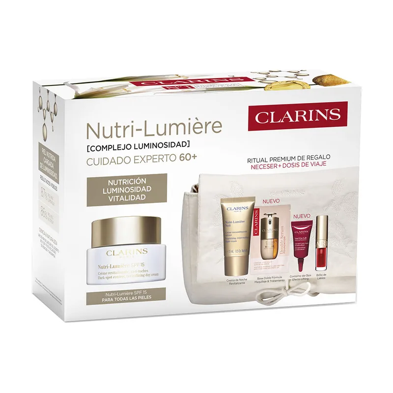Clarins Crema DE DÍA Todo Tipo DE Pieles Nutri LUMIÈRE Estuche 5 pz