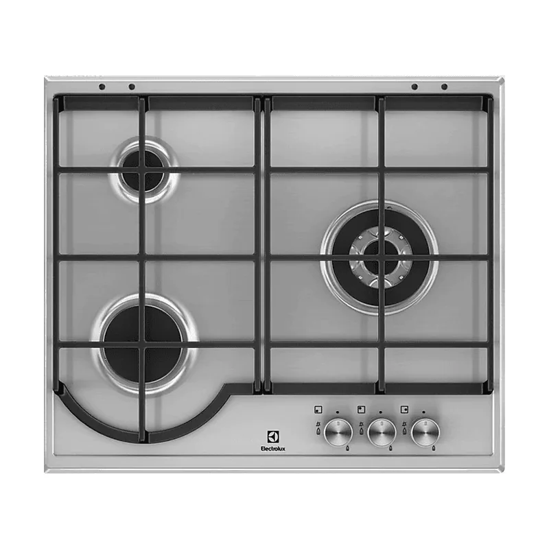 Electrolux Placa de gas Serie 300 Slim line de 3 zonas y 60 cm EGH6333BOX