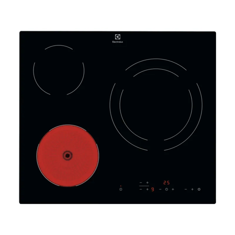Electrolux Placa vitrocerámica Serie 300 Radiant de 3 zonas y 60 cm LR633CK