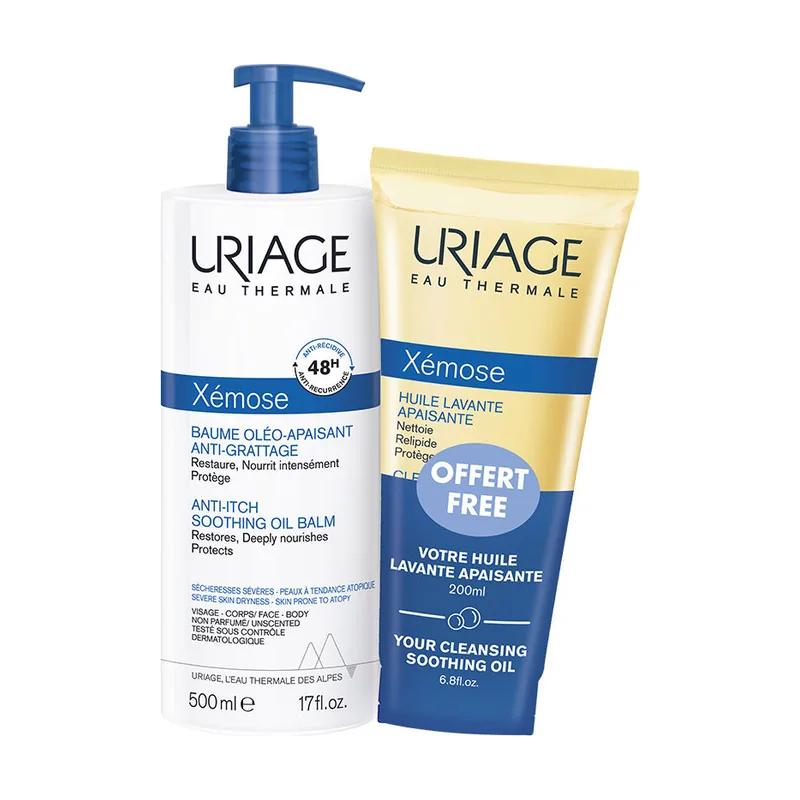 Uriage Xemose C8+ Bálsamo + Aceite Limpiador Estuche 2 pz