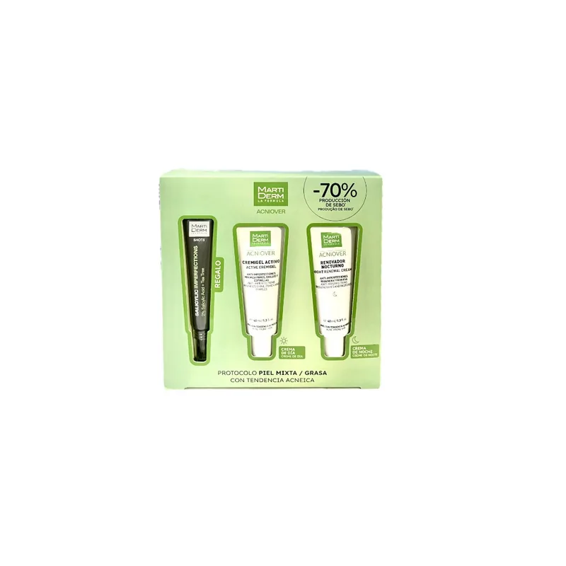 Acniover Protocolo Piel Mixta/grasa Cremigel Activo 40ml + Renovador Nocturno 40ml + Salicylic Imperfections 20ml