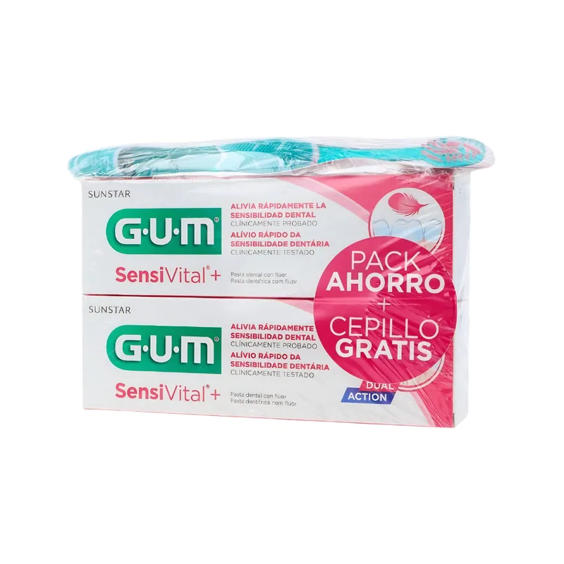 Sensivital + Duplo Pasta Dental 75ml + Cepillo Pro Sensitive