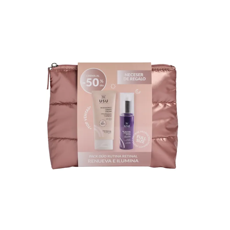 Usu Neceser Pack Dúo Rutina Retinal Bioessence Urban Cream Spf50+