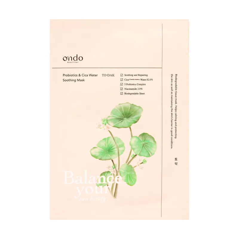 Ondo Beauty 36.5 Probiotics & Cica Water Soothing Mask To-Dak 25g