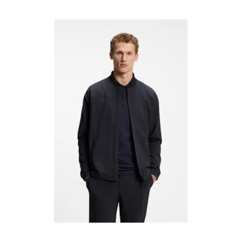Boss Sudadera con estructura de rejilla y cremalleras enmarcadas 50558484