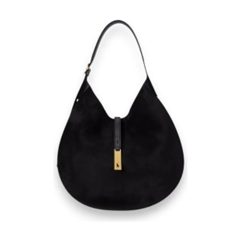 Polo Ralph Lauren Bolso de hombro Polo ID grande de ante 428929804003