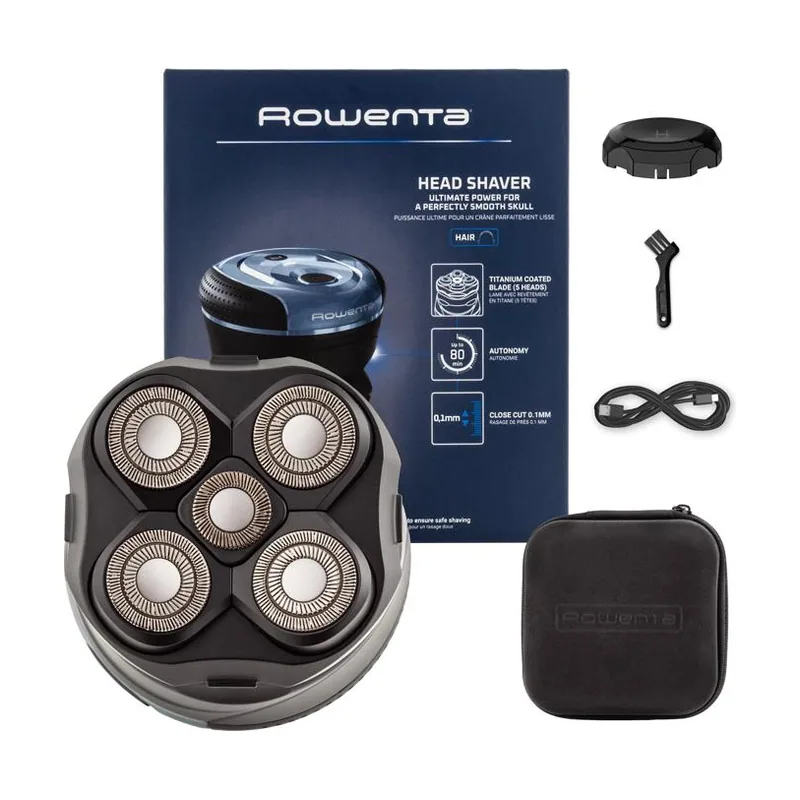 Rowenta Pack Afeitadora de Cabeza Barber Experience + Naricero y orejero