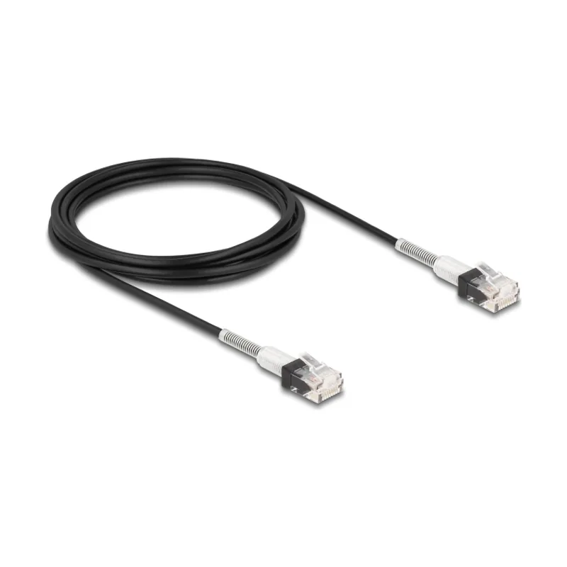 Cable de red RJ45 con doble protección contra curvaturas Cat.6A UTP Slim 3 m