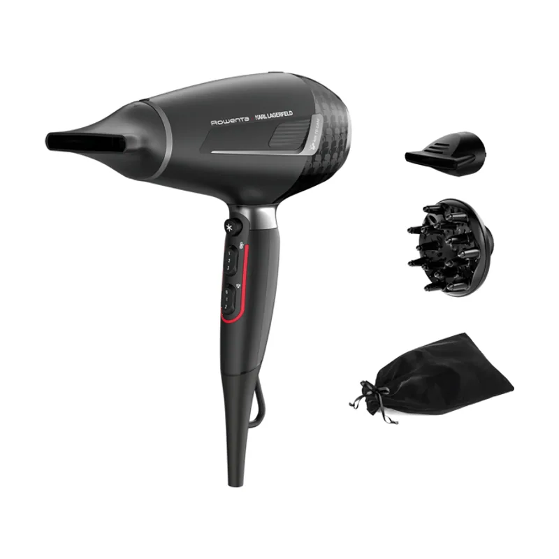 Rowenta Pack Secador de pelo K/Pro Stylist Karl Lagerfeld + Plancha de pelo K Pro Stylist Karl Lagerfeld