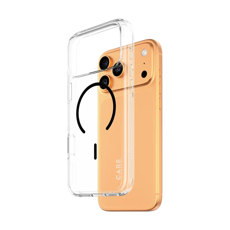 PanzerGlass CARE™ by ® Urban Explorer Case Transparent w. Black MagSafe iPhone 17 Pro Max funda