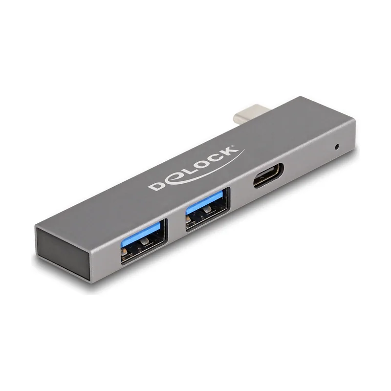 Concentrador USB delgado de 3 puertos con USB Type-C a 1 x USB 5 Gbps USB Type-C + 2 x USB 5 Gbps Tipo-A