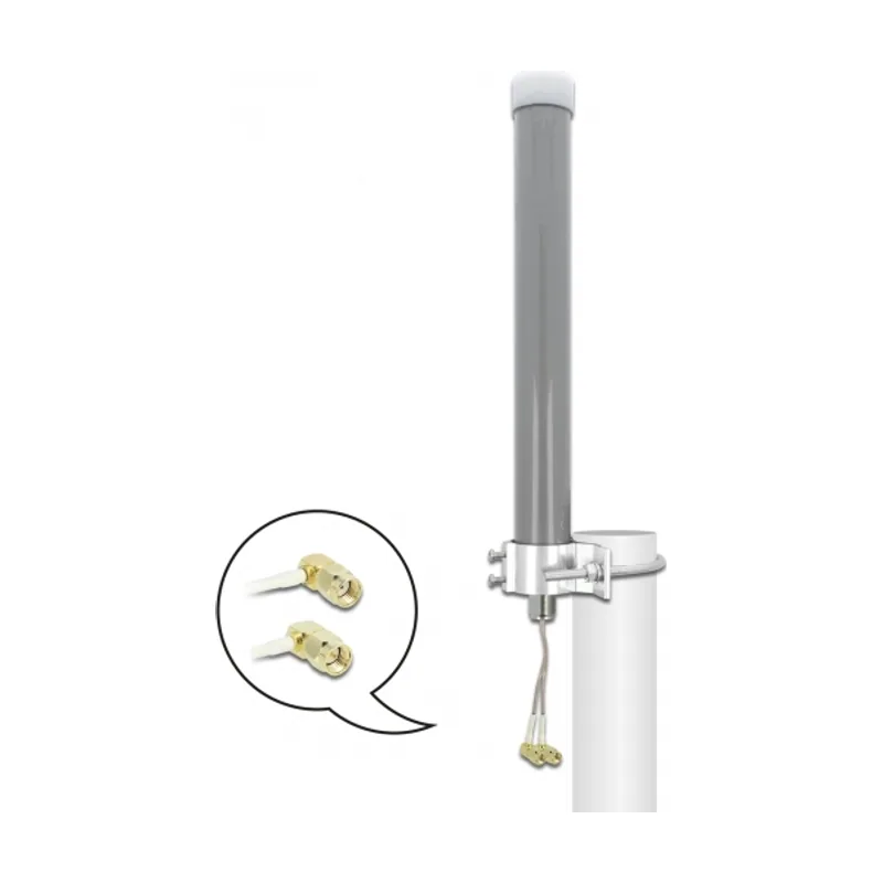 Antena multibanda LTE WLAN 2,4 GHz 1 x SMA macho 1 x RP-SMA macho 2