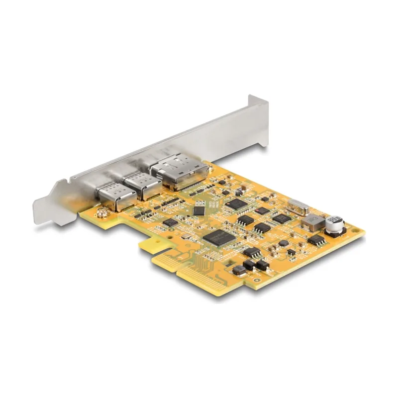 Delock Tarjeta PCI Express x4 a 1 x USB Type-C 10 Gbps externo hembra + 1 x USB Type-C 10 Gbps externo Modo DP Alt hembra