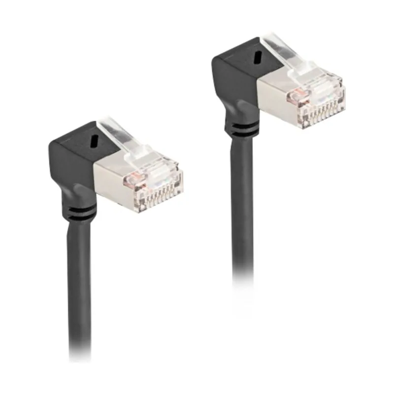 Cable de red RJ45 Cat.6A S/FTP Slim 90° hacia abajo/acodado hacia abajo 3 m