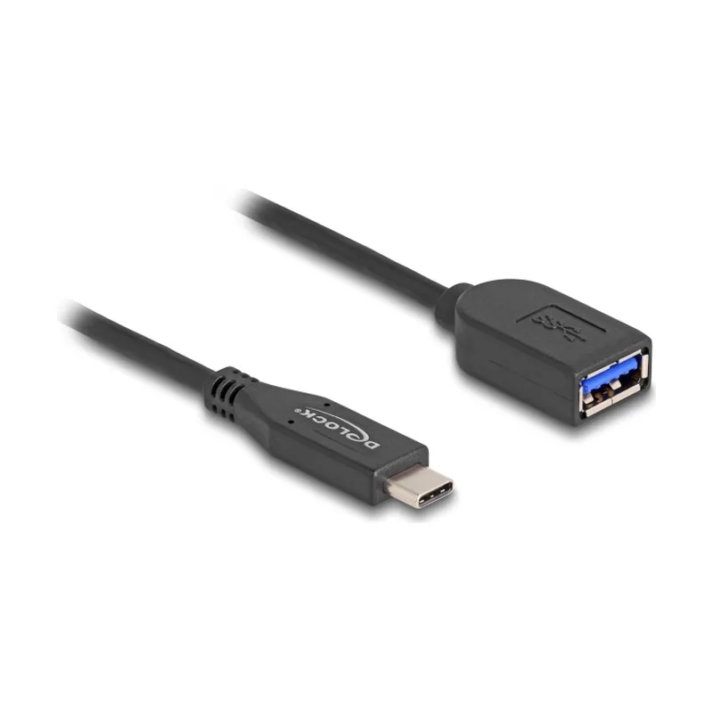 Delock Cable coaxial USB 10 Gbps USB Type-C macho a hembra Tipo-A