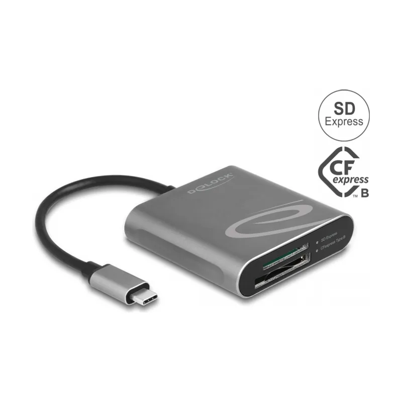 Lector de tarjetas USB Type-C para tarjetas de SD Express y memoria CFexpress