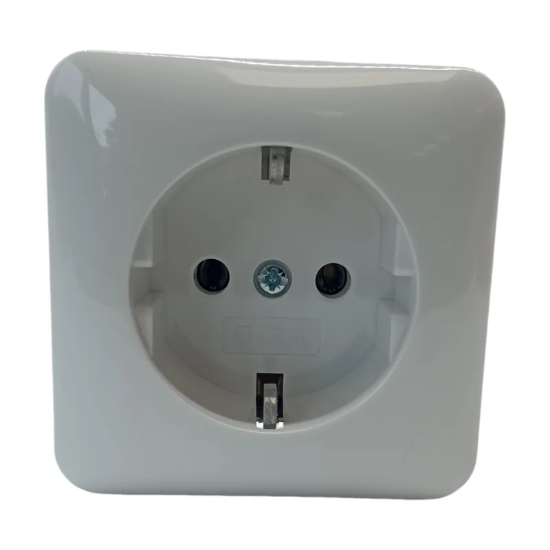 444013 schuko-steckdose + montagepl. ap reinweiß