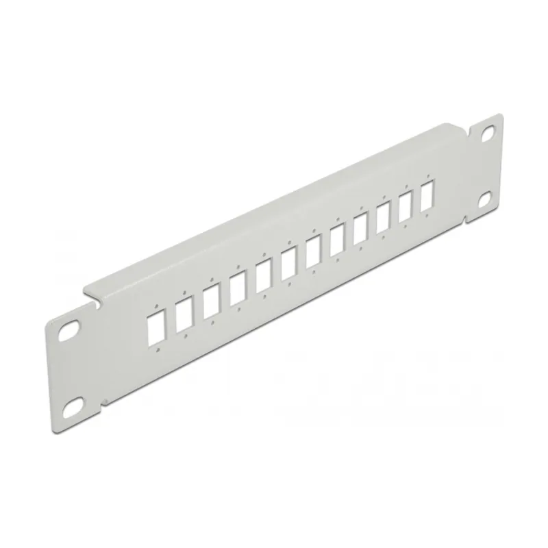 Panel de conexión de fibra óptica de 10" y 12 puertos para SC Simplex/LC Duplex 1U