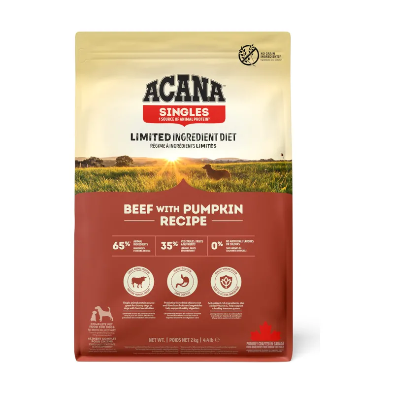 Acana 2 kg Singles Ternera con Calabaza pienso