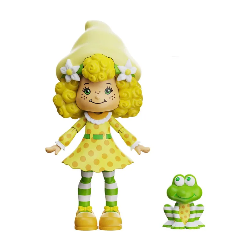 Figura de acción clásica de merengue de limón y pastel de fresa