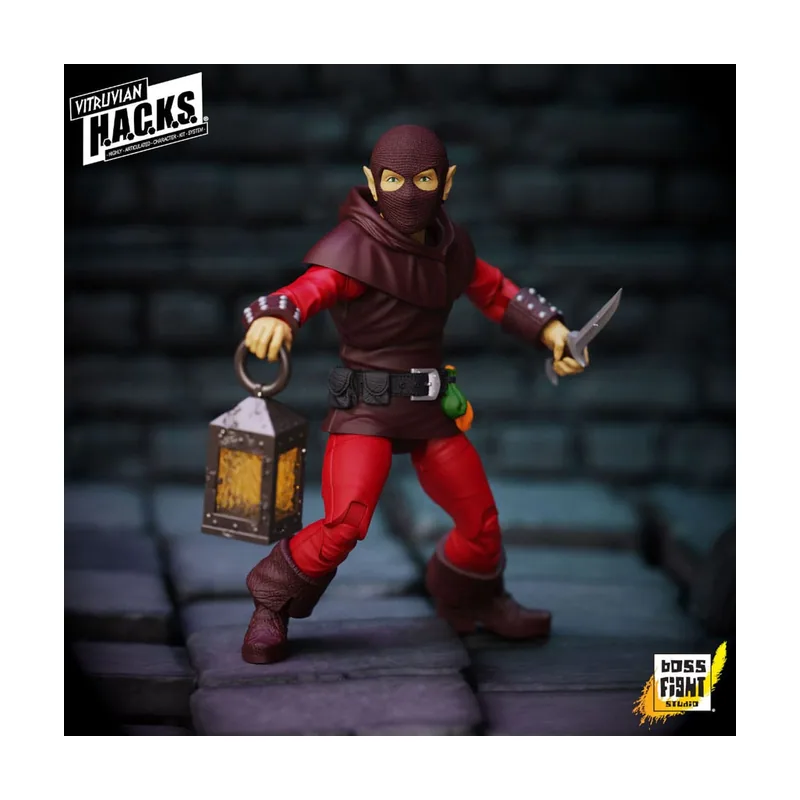 Vitruvian H.A.C.K.S. Dwynn Dellos Halfling Scout Figura de acción