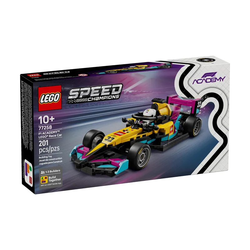 Speed Champions Coche de Carreras F1 Academy Maqueta de Coche de Juguete y Minifigura de Mujer Piloto de Fórmula 1