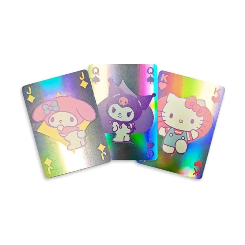 Sanrio baraja hello kitty & friends cupcake french-suited deck holographic