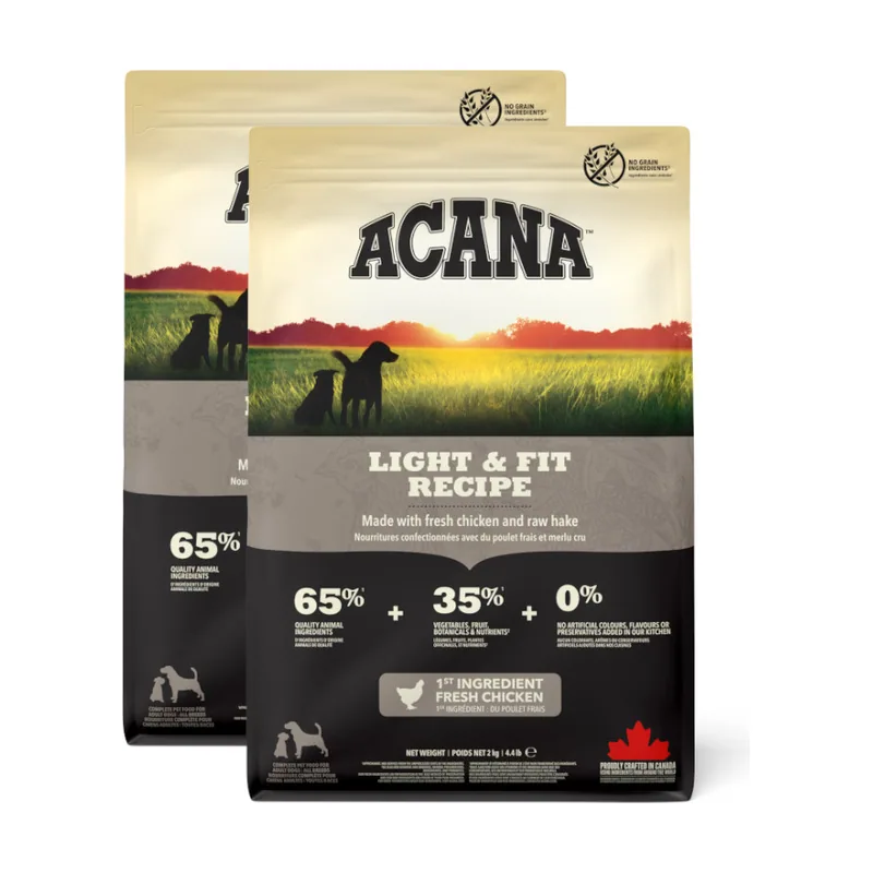 Acana 2 x 2 kg Adult Light y Fit pienso
