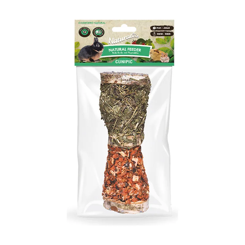 Cunipic 0.35 KG Naturaliss Comedero Natural con Hierbas y Vegetales para conejos
